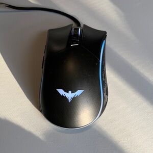 Black Gaming Mouse with Blue Accents